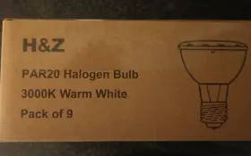 X004bo19rf H&z Brand Par20 Halogen Lamps 9-pack 3000k Warm White Indoor/outdoor