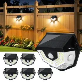 Ay-2406 Haaray 2-in-1 Solar Fence Lights 270 Wide-angle Illumination Motion Sensor Outd