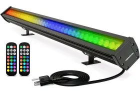 Hg001 Hakkagrow 144w Rgbw Led Wall Washer Light Bar Outdoor Waterproof Hand Remote Control
