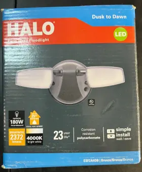 Esf2a4db Halo 080083146161 Twin Head 2372w Bronze Outdoor Integrated Led Flood Light