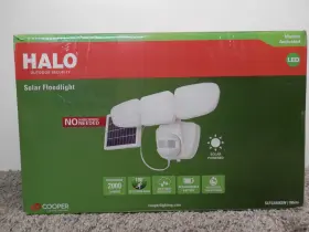 Halo 080083254293 Outdoor Security Solar Floodlight 2000 Lumens/adjustable Time Settings