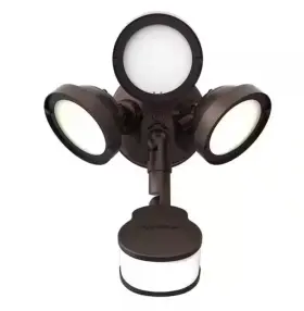 1008644251 Halo Tgs 27w Bronze Motion Sensor Outdoor Integrated Led Flood Light Triple Head