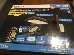 Arfl50dbz Halo Bronze Led Slim Flood And Wall Light 5000 Lumens Dusk To Dawn - No Remote