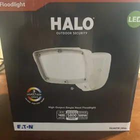 Fsl503tw Halo Outdoor Security High Output Single Head Led White Floodlight