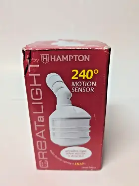 7828 Hampton Motion Sensor Light Timer 240 Model 3-pin Adjustable Open Box