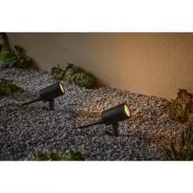 Hampton Bay 313019026054 250 Lumens Black Plug-in Integrated Led Outdoor Spotlight With Timer And 10 Ft