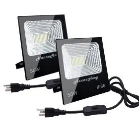 Hannahong 884399205976 50w 120v Led Flood Light Plug In Super Bright Security/work/plant G