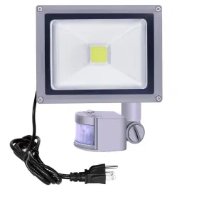 Dea-gyd-20w Hannahong 20w Led Motion Sensor Flood Light Plug In Pir Induction Gray