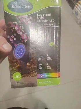 4108911 Harbor Breeze 851776003869 Led Flood Light Reflector 10 Color Modes - New