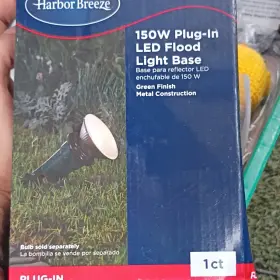 Harbor Breeze Zdl1186-g0001a 150w Plug-in Led Outdoor Flood Light Green Metal Finish