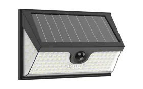 80-8396-2k Hart 2000 Lumens Solar Led Pathway And Security Light Dusk To Dawn Black