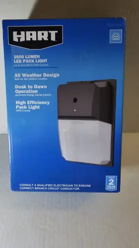 Fsi90125035 Hart Led Pack Light 3500 Lumen Outdoor Lighting Dusk To Dawn Direct Wire New
