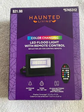 5745312 Haunted Living Color Changing Led Flood Light With Remote And Timer #5745312