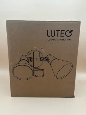 7621103053 Head New Lutec 1800lm Led Motion Sensor Outdoor Light Dual Security 3000k