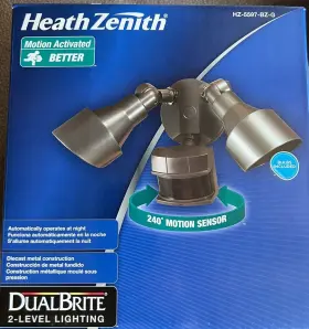 Hz-5597-bz-g Heath Hz-5412-bz-g 3 - Zenith Motion-activated 240-degree Security Flood Light