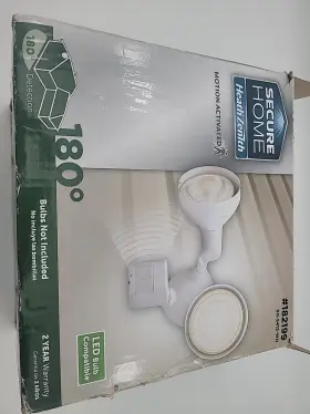 Sh-5412-wh Heath Zenith 180 Degree 2 Head Motion Activated Flood Light With Timer Sh-5412