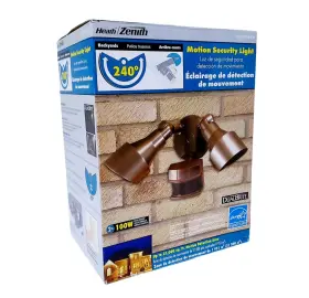 Sl-5597-bz-d Heath Zenith Two Bulb 200w Motion Sense Twin Security Light Bronze