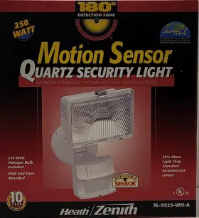 Sl-5525-wh-a Heath/ Zenith 016963552500 250 Watt Motion Sensor Quartz Security Light Sealed