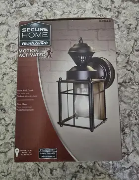 616281 Heath Zenith Secure Home Motion Sensor Outdoor Wall Lantern Matte Black 616281 Heath Zenith Secure Home Motion Sensor Outdoor Wall Lantern Matte Black