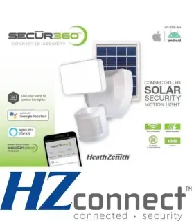 Hw-9305-wh Heath Zenith Solar Security Motion Led Light White -