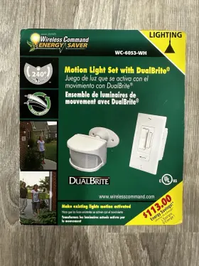 Wc-6053-wh Heath/zenith Motion Light Set Dualbrite Wireless Rf Outdoor White
