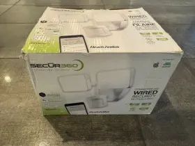 Heathzenith 016963193024 Secur360 Wifi White Wired Voice And Motion Activated Led Security Flood Light
