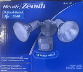 Heathzenith 016963354111 Heath Zenith Hz-5411-gray Motion-activated 150-degree Security Flood Light Heathzenith 016963354111 Heath Zenith Hz-5411-gray Motion-activated 150-degree Security Flood Light