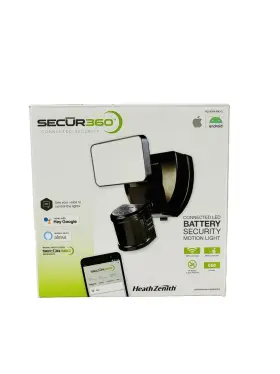 Hz-9304-bk-g-g Heathzenith Heath Zenith Secur360 Video Wi-fi Wired Led Motion Security Flood Light New
