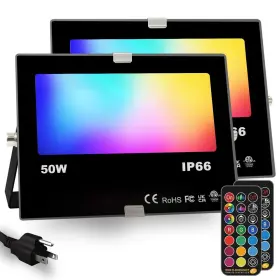 Hekee 616430681704 Rgb Led Flood Light 50w Outdoor Color Changing Diy Customized Strobe Mode S
