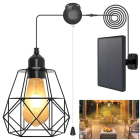 Ws0494-00-0 Highydroled Solar Chandelier Lights Indoor Outdoor Pendant For Shed Gazebo