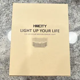 Hmcity X002fi56hd 120 Led Solar Motion Sensor Light Ip65 Outdoor Wall Mount 4 Pack Black