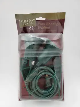 Holiday Place 012333082318 Twin Double Floodlight Holders Flood Lamp With Yard Stakes