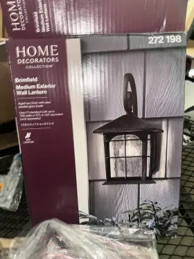 272288 Home Decorators Collection Large Brimfield Light Aged Iron Outdoor Wall Lantern Luces Focos