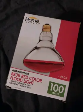 Br38 Home Luminaire 629312310333 2 Nib Christmas Red 100 Watt Flood Light 120v Lot Of