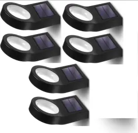 Home Zone Security 889526349530 Solar Wall Light With Sensor 6pk