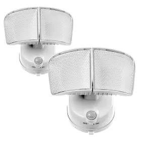 Es06572g Home Zone Security 2-pack Motion Sensor Flood Lights Battery Powered 5000k Led Twin Head White Es06572g Home Zone Security 2-pack Motion Sensor Flood Lights Battery Powered 5000k Led Twin Head White