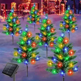 Lh-gt01 Homeleo 6-pack Solar Small Christmas Trees For Outdoor Multicolor