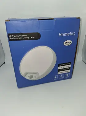 Mf1006-sq-kj Homelist 2pk Led Motion Sensor Rechargeable Ceiling Lamp Brightness Mf1006-sq-kj Homelist 2pk Led Motion Sensor Rechargeable Ceiling Lamp Brightness