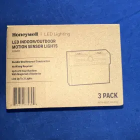 A04hb013h-hg Honeywell 884617739399 Led Indoor Outdoor Motion Sensor Light - 3 Pack