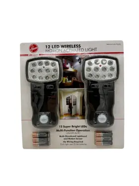 Hoover 631052003802 12 Led Wireless Motion Activated Light 2 Pack
