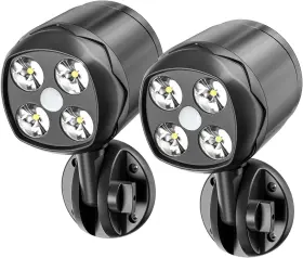 Hotomely 313092113139 Motion Sensor Outdoor Lights Battery Operated Light 1000lm Dete
