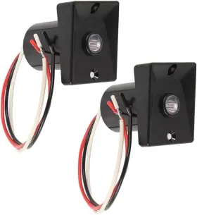 Hqrp 8877731501258 2-pack Automatic On/off Photocell Dusk To Dawn Sensor For Outdoor Lights