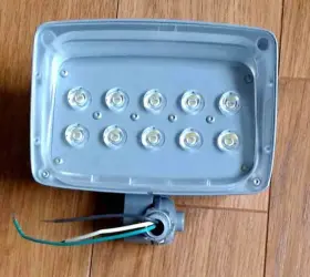 Hubbell Fsl-10l-25-5k7-m-u-k-ps Outdoor Flood Light 25w-10 Led-5000k Commercial Grade Exo Fsl 25 Nb