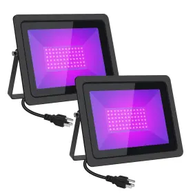 Bl100 Hwaysoul Black Lights 100w Led Purple Flood Light With Plug 6ft Cable Fo