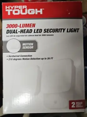 Hyper Touch 884617744874 3000 Lumen Dual Head Led Security Light Motion Sensor Free Shipping