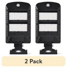80-826-15 Hyper Tough 2 Pack 1500 Lumens Solar Powered Motion Street And Area Light Black
