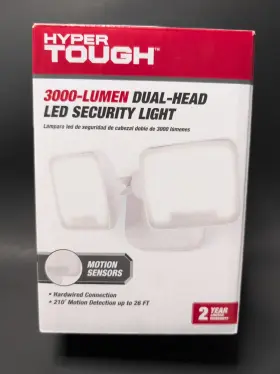 Hyper Tough 850011051436 Hardwired Motion Activated Security Light 5.51 Inch