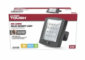 Hyper Tough 850012074007 -500 Lumens Solar Security Light Warm Led 3000k