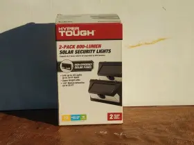 Hyper Tough 850026231212 Solar Security Lights 2 Pack 800 Lumen Motion Detection