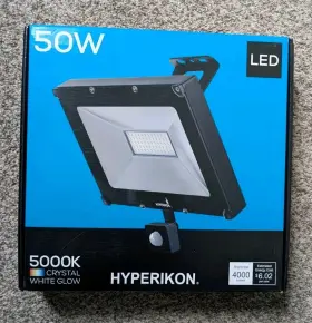 Fl-50w-505 Hyperikon Flood Light 50w Led 5000k Crystal White Glow Hyper With Motion